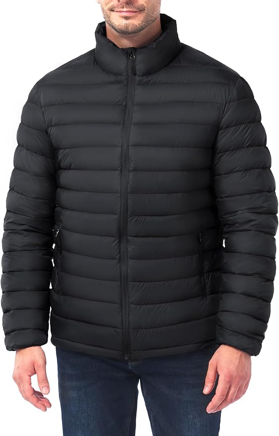 Men's Lightweight Packable Puffer Jacket Insulated Warm Winter Jackets Puffy Coat for Ski Hiking Travel