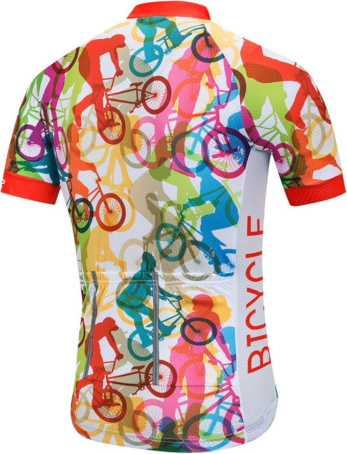 Cycling Jersey Mens Road Bicycle Clothing Summer Short Sleeve Breathable Cycling Tops