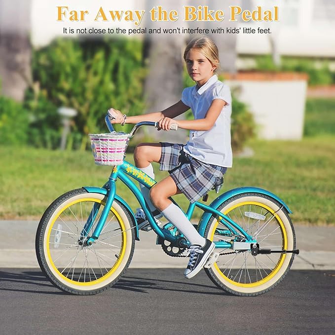 SEISSO Bike Kickstand for Kids Bike 12 14 16 18 20 inch Wheel, Adjustable Rear Mount Bicycle Kickstands, Universal Child Kick Stand for 12"-20" Wheel (Kickstand for 12 14 16 18 20 inch Kids Bike)