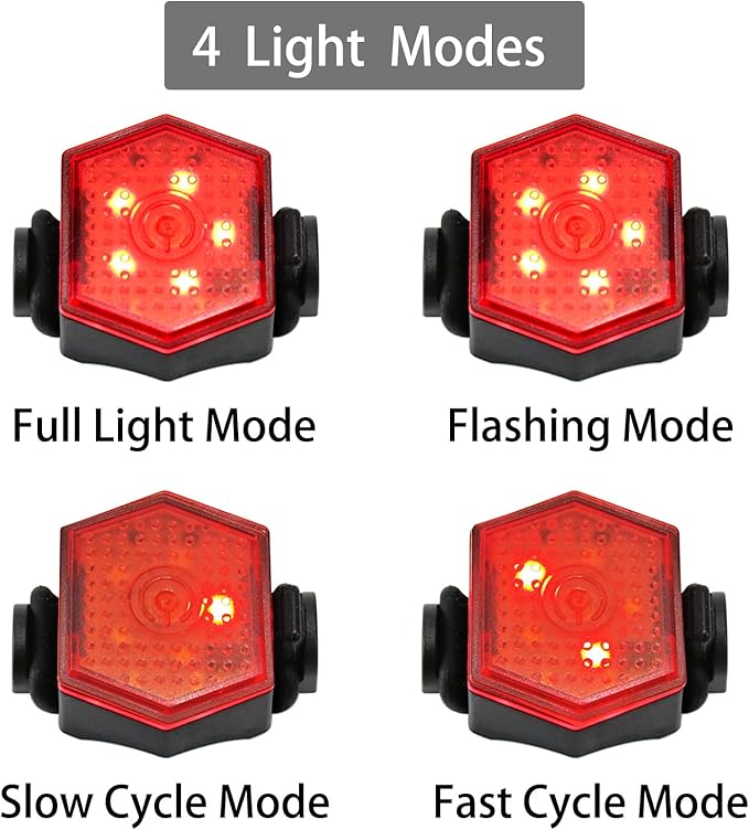 LED Safety Light, Running Lights for Runners LED Bike Tail Lights Clip on Dogs Light for Walking at Night, Jogging, High Visibility Strobe Accessories Hiking Cycling Camping Boat