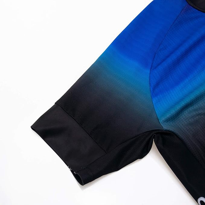 Hotlion Men's Cycling Jersey Sets Gel Pad Summer Bike Clothing Suit Breathable Bike Clothes with 3 Rear Pockets