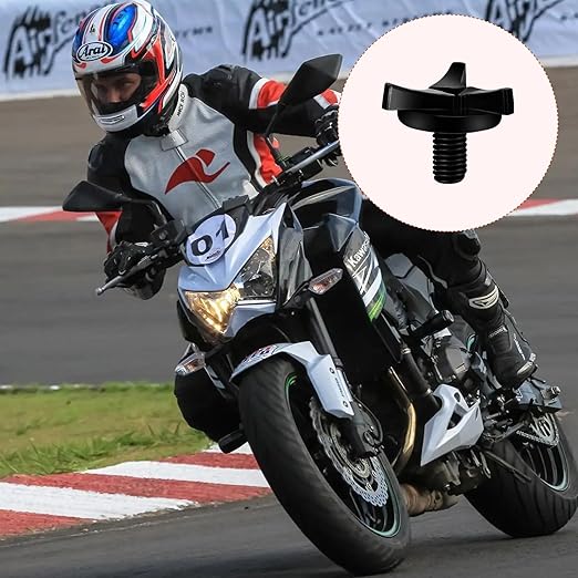8 Pcs Motorcycle Helmet Screw,Stainless Steel Helmet Visor Screws Four Wheeler Helmet Screw with 8 Pcs Rubber Washers Helmet Accessories for Motor Bike