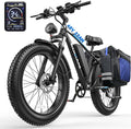 EDIKANI 26" Electric Bike for Adults, Peak 1500W 34MPH Fast E Bike for Men, 100 Miles Fat Tire Ebike for Adults Electric with 864WH/1104WH Removable Battery, UL E Bicycle with Brake Light
