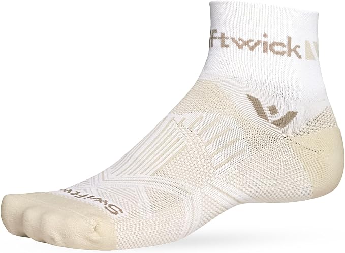 Swiftwick- ASPIRE QUARTER CREW Running & Cycling Socks, Lightweight, Compression Fit
