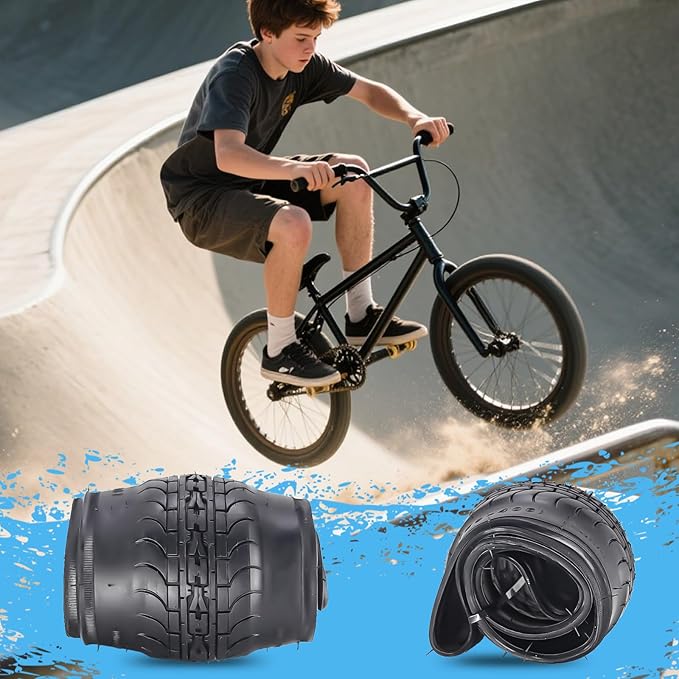 SIMEIQI 26x2.35 20x2.35 Inch Cruiser Beach Bike Tire Black White Wall or Brown Cream Wall Folding Replacement Bicycle Tire for Hybrid City Commuter Trail