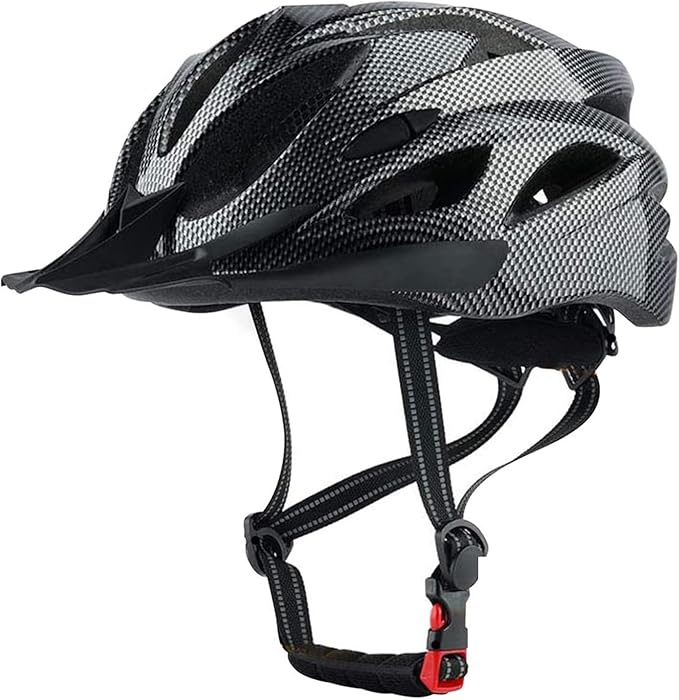 Adult Cycling Bike Helmet, Lightweight and Adjustable with Pads&Visor for Men and Women,Premium Quality Airflow Unisex Bike Helmet,Suggested Fit 58-61 cm