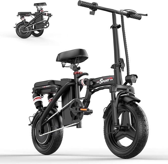 Electric Bike for Adults,14" Folding Adult E Bike with 650W Peak Motor,25 mph,30 Miles Range, 8-Point Suspension & Disc Brake,Commuter Electric Bicycle,UL2849 E Bike