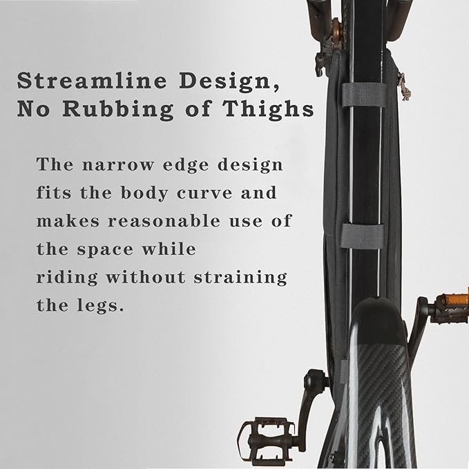 Waterproof Bike Frame Bag - Under Top Tube Triangle Storage Pouch for MTB & Road Bikes - Holds Cycling Tools, Accessories Securely