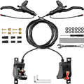 LD-200 2-Pistons Hydraulic Disc Brake Set for ebike,2-PIN Power-Off Electric Bike Hydraulic Brake kit，Hydraulic Brake Kits with mounting Tools and Screws