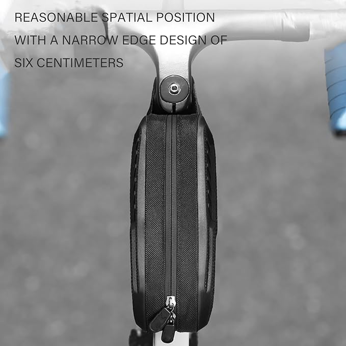 Mjaie Lightweight Bike Front Frame Bag Waterproofs Top Tube Storage Pouches Cycling Accessories for Mountain Road Bikes EVA Bike Bag