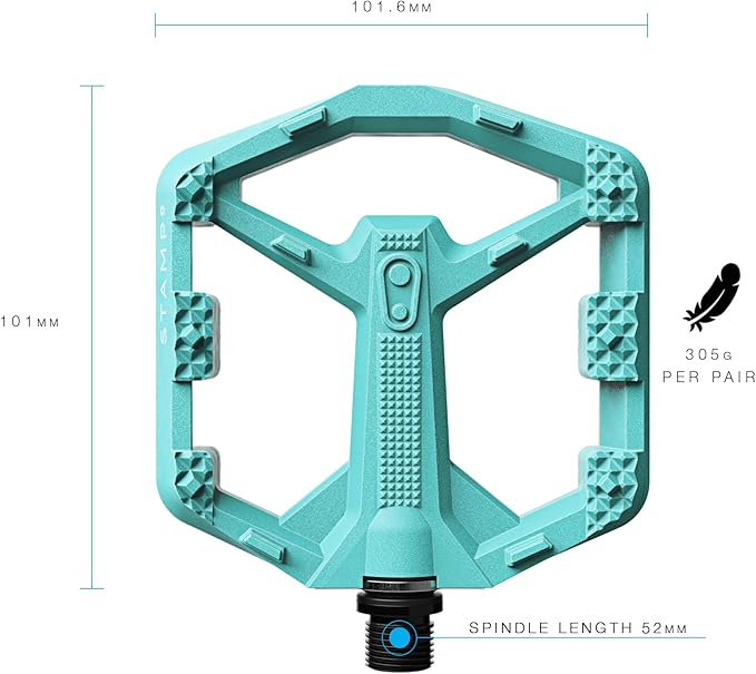 Crankbrothers Stamp Flat MTB Pedals - Size-Specific, Lightweight, Versatile, Durable Bike Pedals