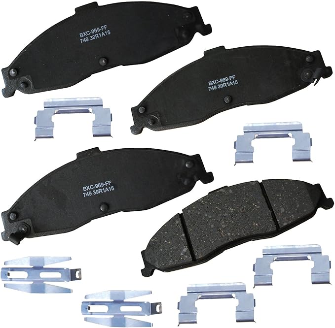 Bendix Premium SBC749 Ceramic Front Brake Pads for Avanti II 2004-2001, Chevrolet Camaro 2002-1998, Pontiac Firebird 2002-1998