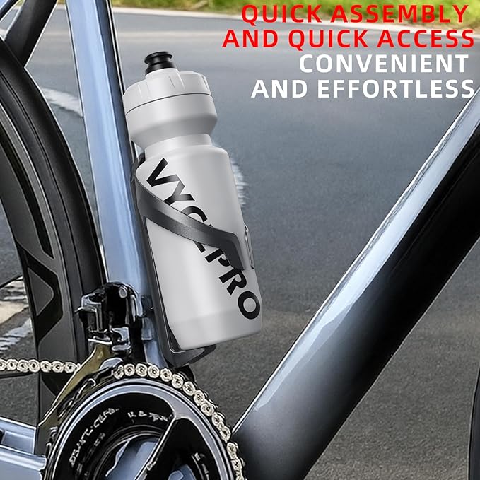 Aero Water Bottle Cages 2 Pack - Carbon Fiber Reinforced, Lightweight & Aerodynamic Bike Bottle Holder for Road, MTB, Gravel Bicycles, Wind Tunnel Optimized, Includes Screws & Tool