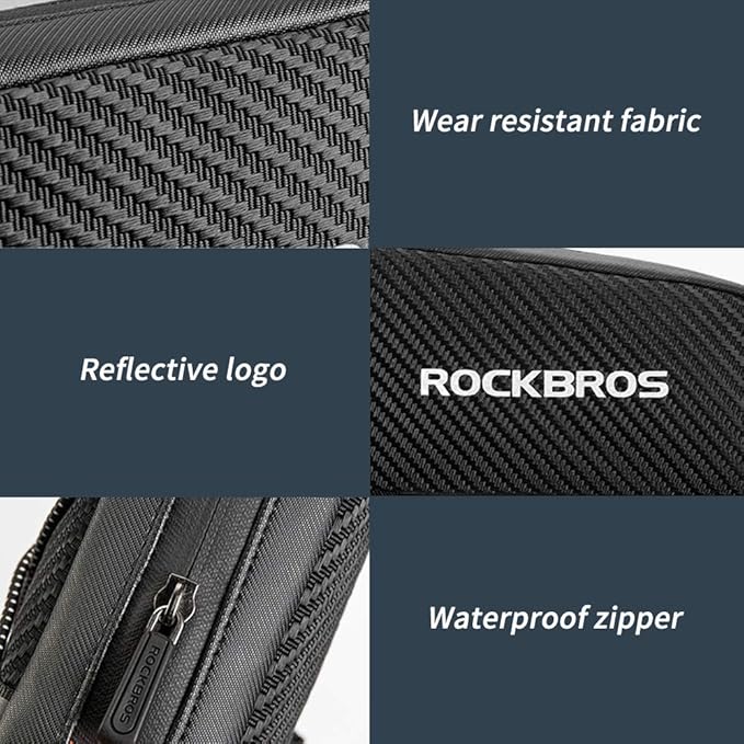 Road Bike MTB Mountain Bike Waterproof Bike Bag Front Frame Top Tube Bicycle Pouch Large Capacity Cycling Front Storage Bag