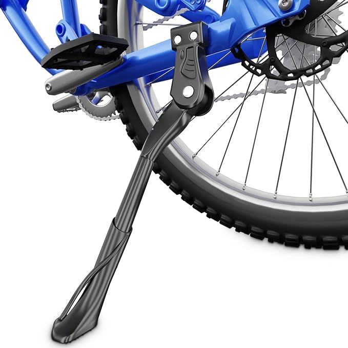 EMTB Bike Kickstand18mm Hole Spacing Rear Mount Bicycle Kickstand Fit 26-29 Inch Adult Bikes Aluminium Alloy Bike Kick Stand Adjustable for Road Bike/MTB/BMX/E-Bike