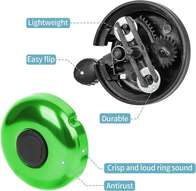 Classic Bike Bell, Aluminum Bicycle Bell, Loud Crisp Clear Sound Bicycle Bike Bell for Adults Kids