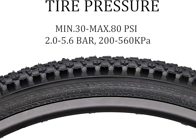 Hycline Mountain Bike Tire: 20/24/26/27.5-inch Folding Replacement High-Performance Wear-Resistant Bicycle Tires for MTB Off-Road Bike