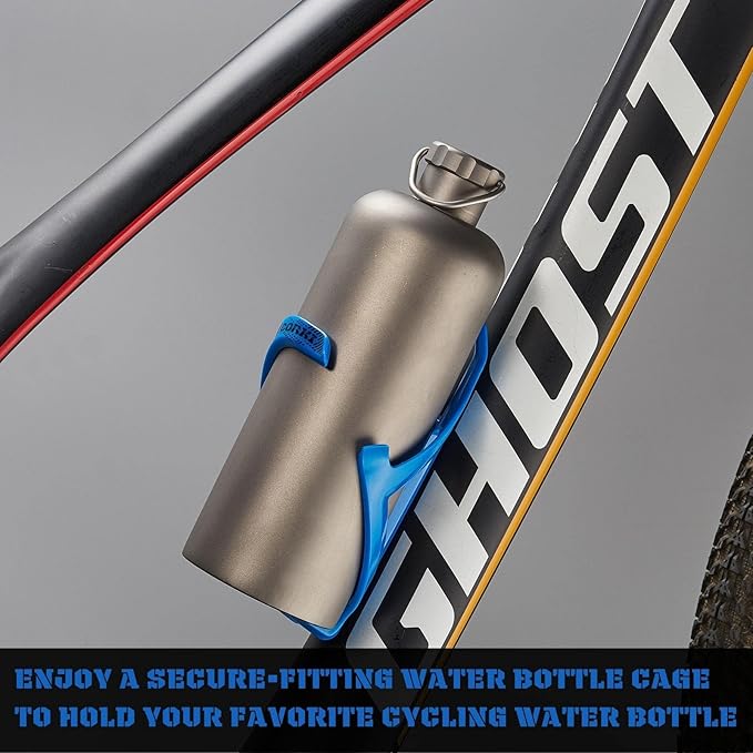 corki Cycles Bike Water Bottle Holder, Right Side Load Water Bottle Cage for Road, Mountain, Gravel Bicycle Palatinate Blue 1-Pack