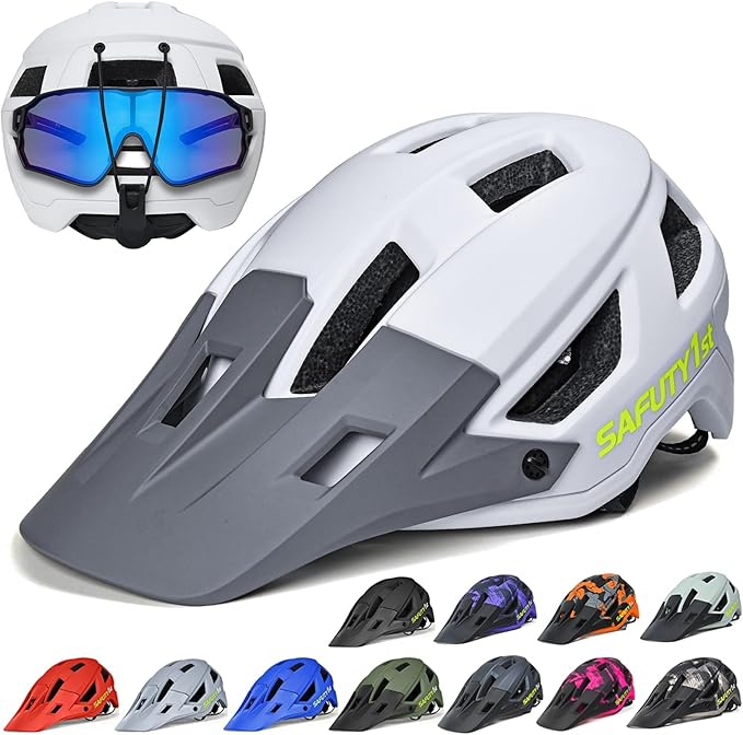 Mountain Bike Helmet for Adults & Youth Lightweight Impact-Resistant with Adjustable Dial & Removable Visor Unisex Helmet for Mountain Biking Bicycle Clcying