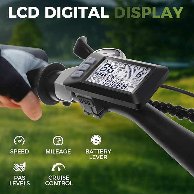 ANCHEER Electric Bike for Adults, Peak 750W Ebike, 3 Hours Fast Charge, 60 Miles Electric Bicycle with 48V/499Wh Battery, 27.5 ''Hummmer Electric Mountain Bike with LCD Display, 21/24 Speed | Peak 750W, Ebike, 3 Hours Fast Charge, 60 Miles, Electric Bi...