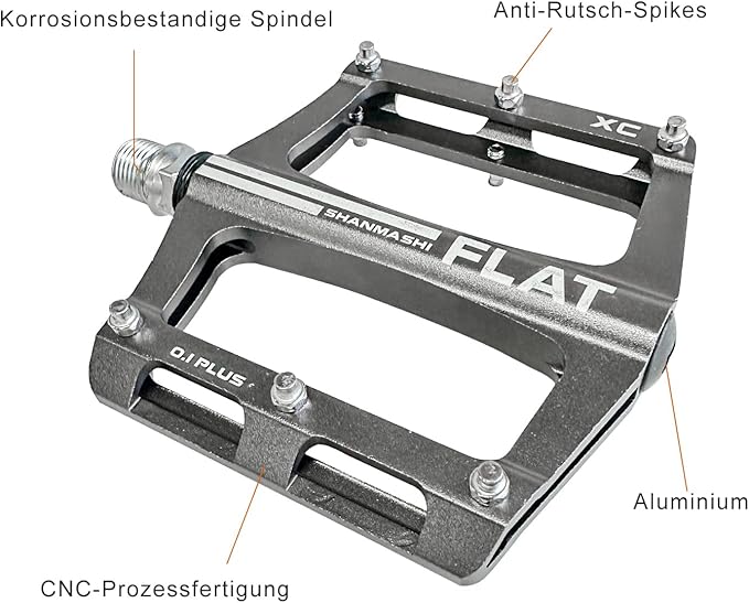 UPANBIKE Mountain Bike Bearing Pedals 9/16'' Spindle Aluminum Alloy Flat Platform for BMX MTB Road Bicycle