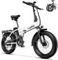 1000W Folding Electric Bike,48V 20AH Removable Battery E Bike,30+MPH,80 Miles Max Range Electric Bike for Adults,20" Fat Tire Foldable ebike,Adult Electric Bicycle for Commute Beach Snow