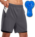 Bikewa Men's Mountain Bike Shorts 3D Padded Loose-fit Riding Biking Cycling Bicycle Biker Shorts for Men Zipper Pockets