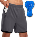 Bikewa Men's Mountain Bike Shorts 3D Padded Loose-fit Riding Biking Cycling Bicycle Biker Shorts for Men Zipper Pockets