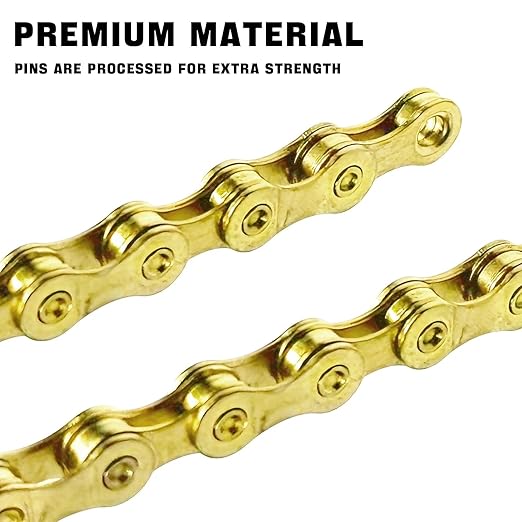 VERKSTAD 9 Speed Bike Chain, Bike Chain 1/2" x 11/128" 116 Links for Road Bike MTB Racing Cycling