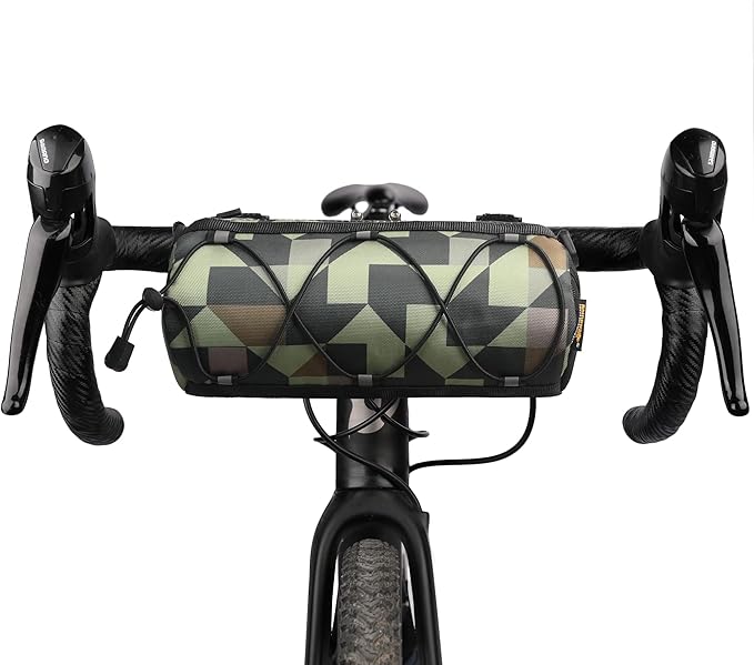 Rhinowalk Bike Handlebar Bag, Bicycle Front Bag Frame Storage Roll Bag Mountain Road Bikes Commuter Shoulder Bag Professional Cycling Accessories