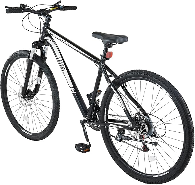 VEVOR Mountain Bike for Men/Women, 20"/26"/29" Sizes, 7/21/24 Speed Twist Shifting, Front or Dual Suspension, Dual Disc Brakes, Comfort Saddle, Sleek Colors