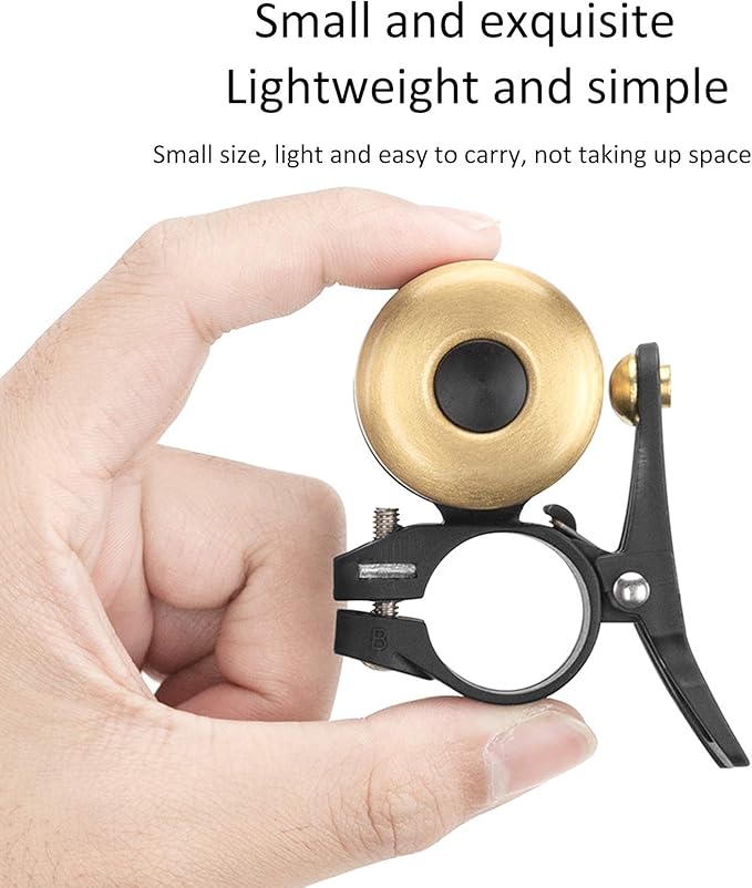 plplaaoo Classic Bike Bell,Bicycle Bell, Vintage Bicycle Double Bell Loudly Sound Mountain Bike Horn Knocking Cycling Accessory, Clearer Louder Longer Sustained Purer Tone, Classic Bike Bell Vint