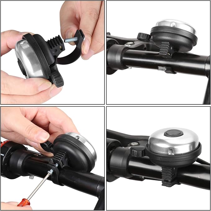 Accmor Classic Bike Bell, Aluminum Bicycle Bell, Loud Crisp Clear Sound Bicycle Bike Bell for Adults Kids
