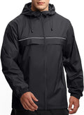 GEEK LIGHTING Rain Jacket Men Lightweight Waterproof Jackets Packable Windbreaker Hooded Raincoat for Golf Cycling Outdoor