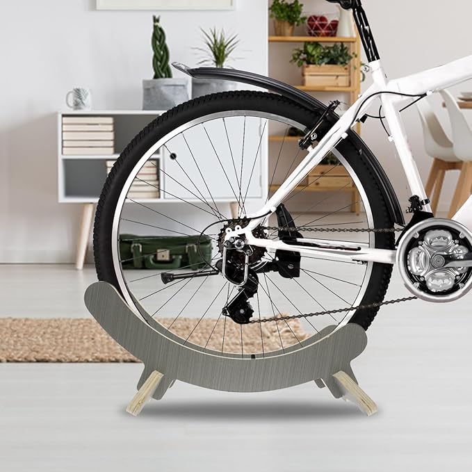 Wooden Bike Stand, Bicycle Storage Rack Floor, Wood Bicycle Rack, Wooden Mountain Bike Stand, Bicycle Floor Rack Stand, Craft Wooden Bike Stand for Apartment, Office, Garage