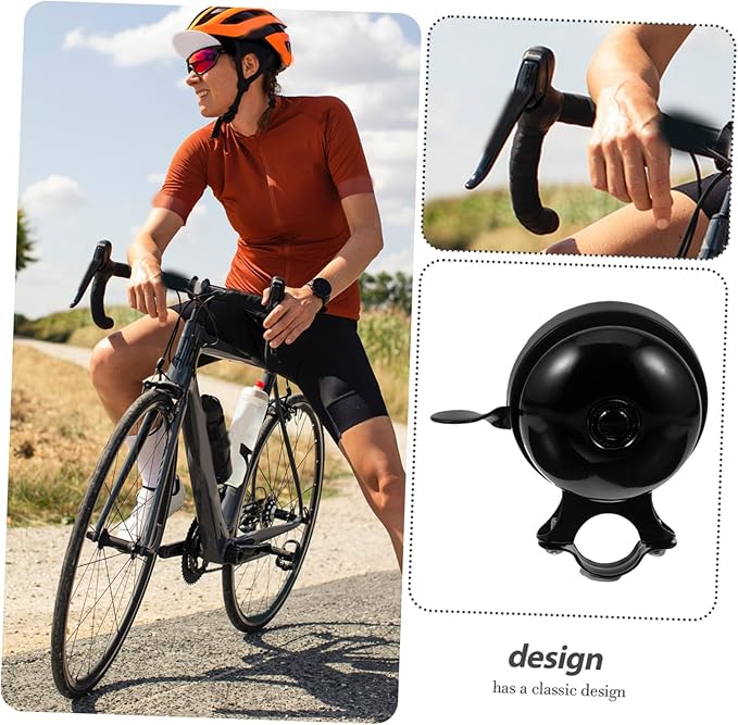 Toyvian Double-Sided Vintage Bike Bell Loud Iron Bicycle Bell Portable Cycling Accessory for Road Bikers Anti-Loss Design for Easy Location