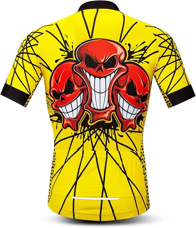 Men's Cycling Jerseys Tops Biking Shirts Short Sleeve Full Zipper Bike Clothing