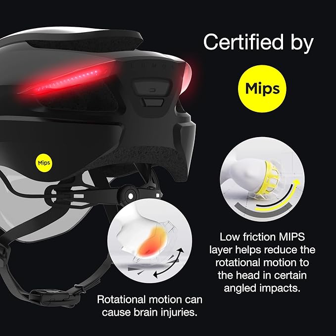 Lumos Ultra E-Bike Smart Helmet | NTA 8776 Certified | Front & Rear LED Lights | Retractable Face Shield | App Controlled | EBike, Scooter, Cycling, Bicycle | Adults, Men Women