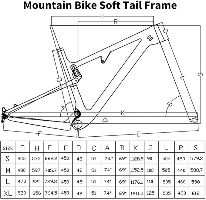 29er Carbon Fibre Mountain Bike Frame 16/17/18.5/20inch Full Suspension Frame 100mm Travel XC Soft Tail Trail Racing Bike Frame 12 * 142mm Thru-Axle/9 * 135mm QR Disc Brake(Violet,29 * 20")