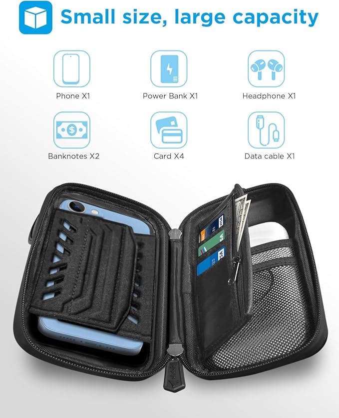 whale fall 360° Rotatable Bike Phone Holder, Waterproof Handlebar Bag with Touchscreen & Storage, Durable Bike Phone Mount for Navigation, Essential Bicycle Accessories for Phones Under 7"