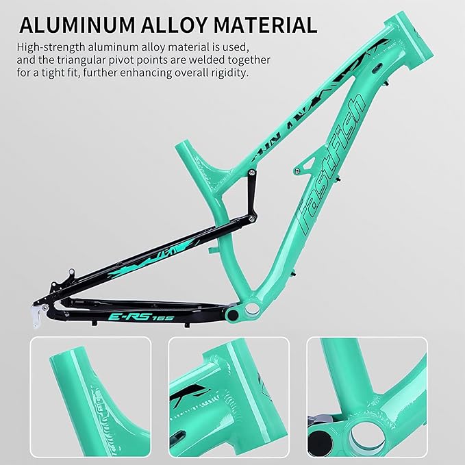 Full Suspension Mountain Bike Frame 27.5er Aluminium Alloy Softtail Frame 17'' DH/XC/AM Quick Release 135mm Frame Disc Brake Bicycles Frame