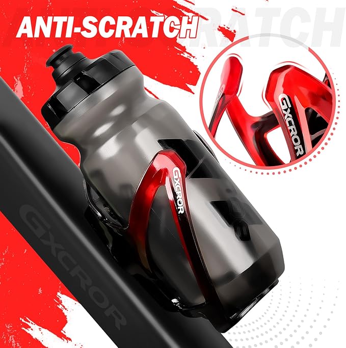 GXCROR AirTag Cage Bicycle Bottle Cage with Stealth Airtag Storage,Bike Water Bottle Holder,Water Bottle Holder for Bike,Durable,Bike Cup Holder for Most Bottle