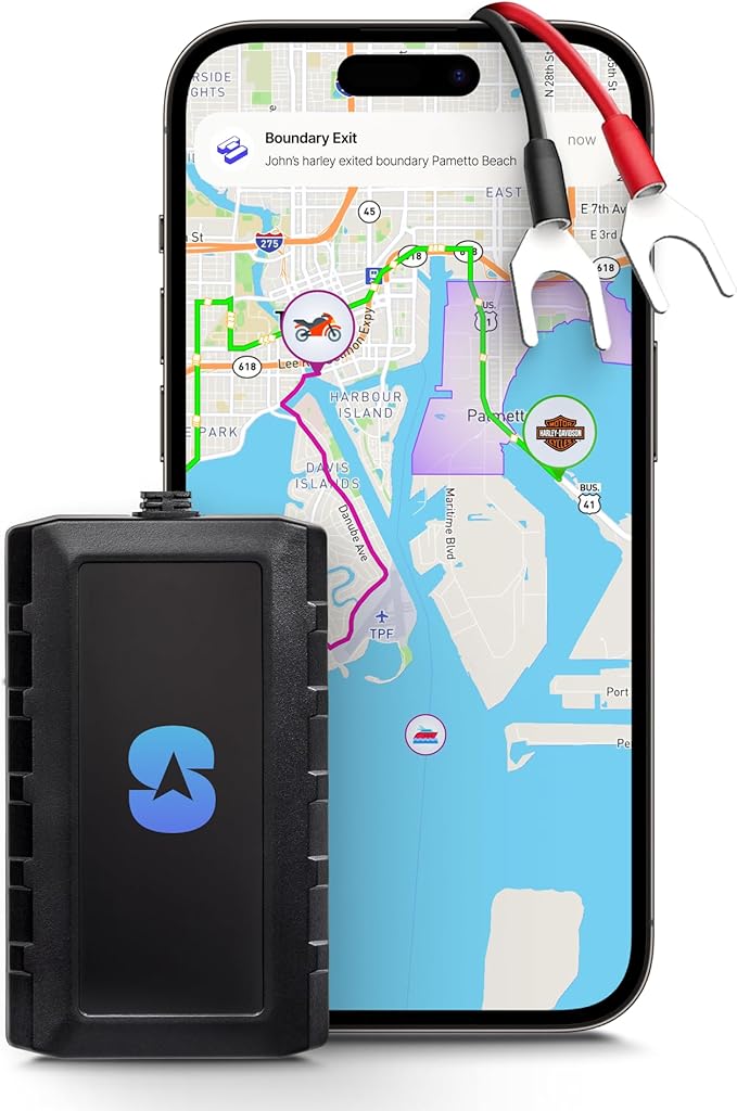 Spy Tec Pulse Moto GPS Motorcycle Tracker - Waterproof Real-Time Tracking w/ 5 Second Updates - Ideal Hard-Wired GPS Tracking for Vehicles Like Mopeds, Scooters, Boats, ATVs | Needs Subscription