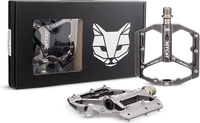 Mountain Bike Pedals Flat - MTB Pedals Flat, Bicycle Pedals, Road Bike Pedals, BMX Pedals, for BMX MTN Road Gravel EBike, Specialized Parts, Adults, Aluminum Metal Stamp 9/16"