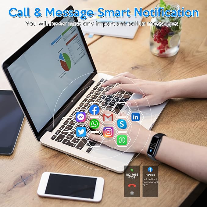 Fitness Activity Tracker for Men Women,Smart Watch with Blood Pressure Monitor Heart Rate Sleep Monitor IP67 Waterproof Pedometer Step Counter Calorie Tracker Health Watch for Android iOS Phones
