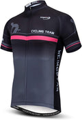 Cycling Jersey Short Sleeve USA Style Bike Tops with Pocket Reflective Stripe