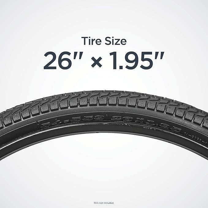 Schwinn Replacement Bike Tire, Folding Kevlar Puncture Guard Tire, Steel Bead Construction, Replacement for Mountain, Hybrid or Cruiser Bicycles