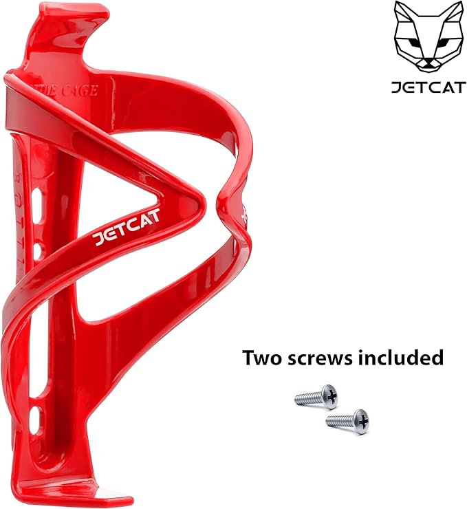 Bike Water Bottle Holder – Bike Cup Holder & Bike Water Bottle Cage for Bicycle, MTB, Mountain, Gravel, Road, eBike | Adult/Kids, Carbon Fiber Biking Accessories Red