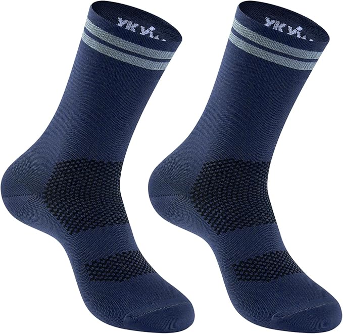 YKYWBIKE Cycling Socks for Men Women-Athletic Crew Bike Socks,Compression Biking Socks for Men Cycling,MTB Riding Socks