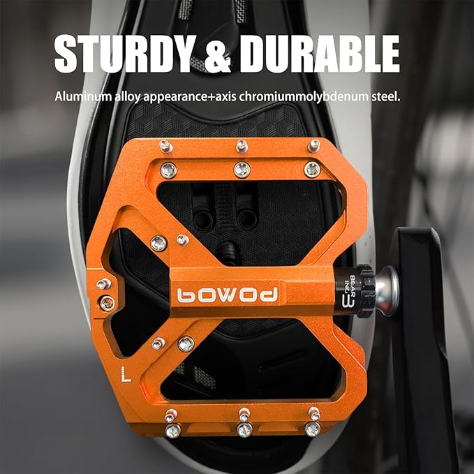 Bike Pedals 9/16" Lightweight Non-Slip Bicycle Platform Pedals - Fits Most Adult Bikes & Mountain Bikes &MTB, Road Bikes and Slip-Resistant Design